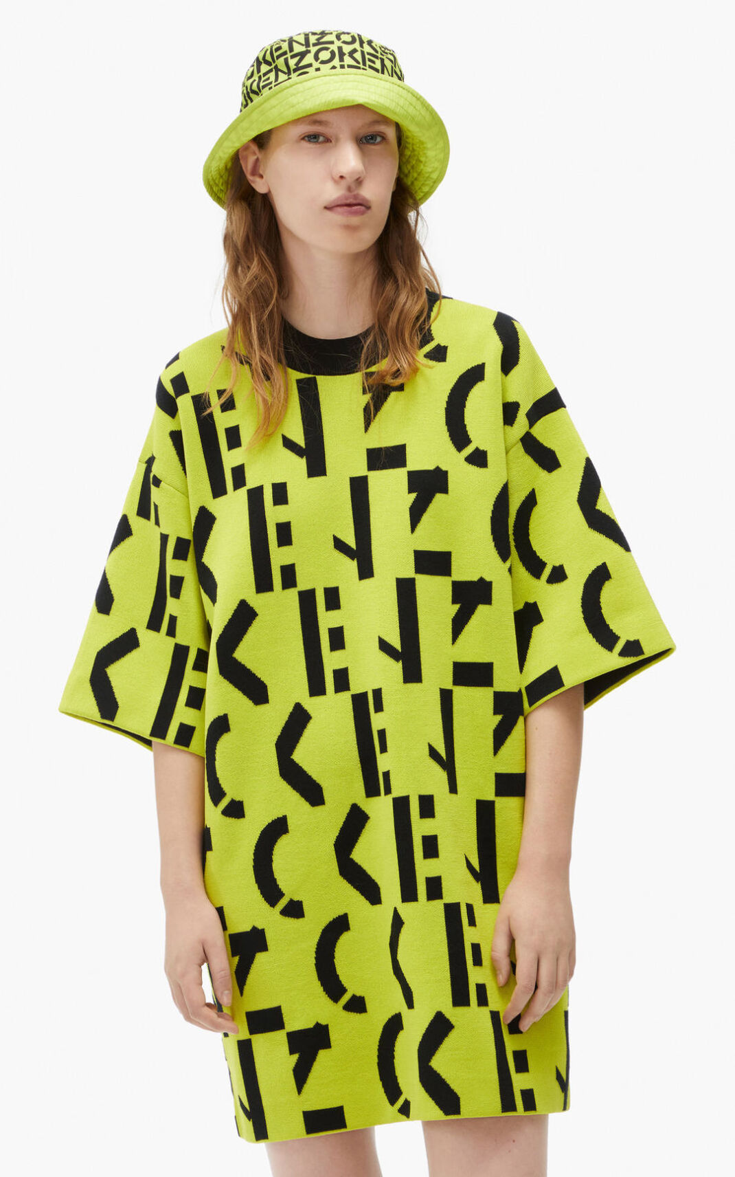 Kenzo Sport oversize monogram T shirt Ruha Női Világos Zöld | ID.257336